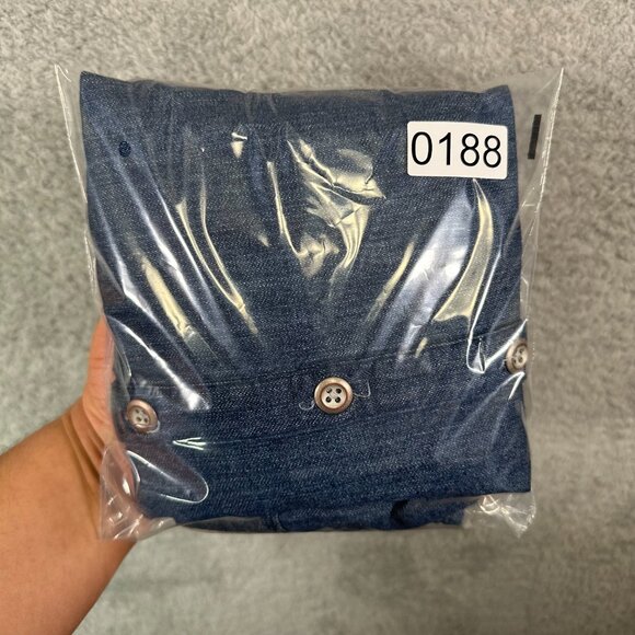 Merona 100% Cotton Denim Button Down Skirt Size Extra Large - Picture 7 of 7